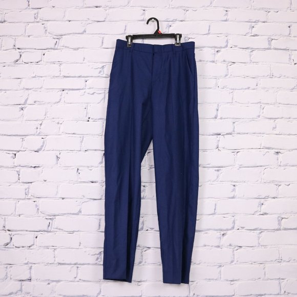 NWT Calvin Klein wool blend navy dress pants - Picture 1 of 9